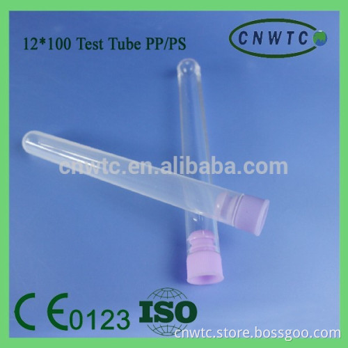 Plastic test tubes with cover (CE approved)